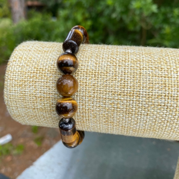Brown Stone Beaded Bracelet - Picture 5 of 5